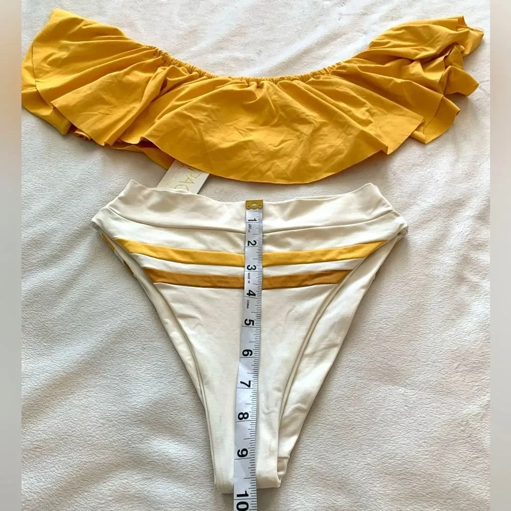 L*Space Set Hey Girl Off Shoulder Top & Wilson High Waist Bottom Small/Medium